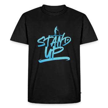 SUP - Stand Up Stand up paddle - T-shirt Premium bio Homme - noir - Devant - Nico (187cm)