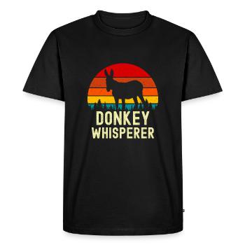 L’âne - T-shirt Premium bio Homme - noir - Devant - Nico (187cm)