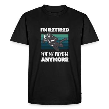 Retraite - Pension - T-shirt Premium bio Homme - noir - Devant - Nico (187cm)
