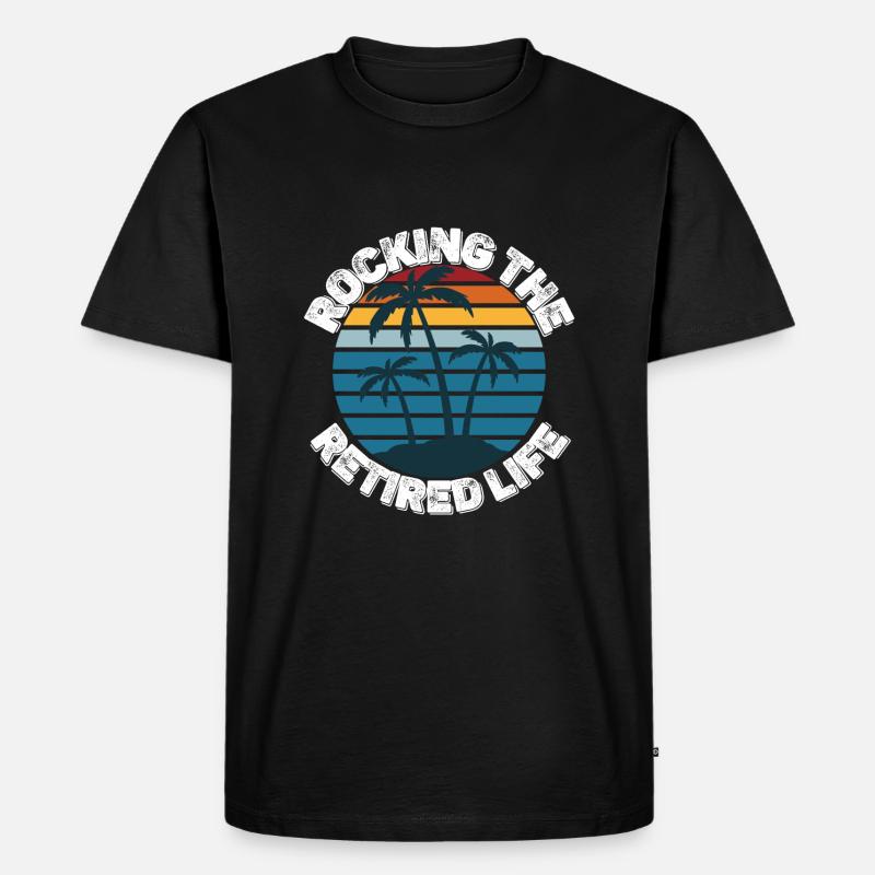 Ruhestand - Rente - Männer Premium Bio T-Shirt - Schwarz