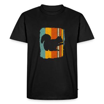 Squirrel - Men's Premium Organic T-Shirt - black - Front - Nico (187cm)
