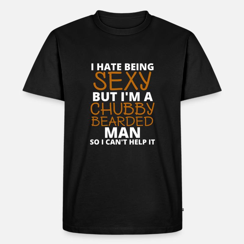 Bart - Männer Premium Bio T-Shirt - Schwarz