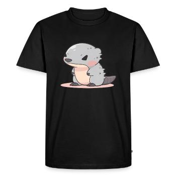 Cute Mongoose - Men's Premium Organic T-Shirt - black - Front - Nico (187cm)