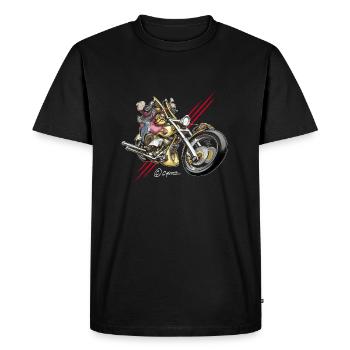 Mammouth Jack - T-shirt Premium bio Homme - noir - Devant - Nico (187cm)