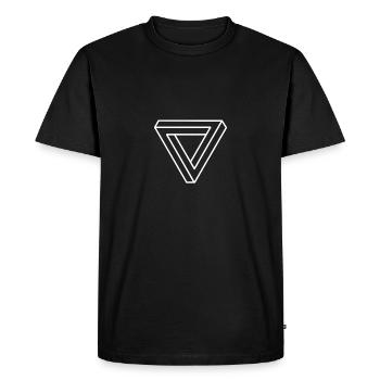 Illusion Triangle | géométrique - T-shirt Premium bio Homme - noir - Devant - Nico (187cm)