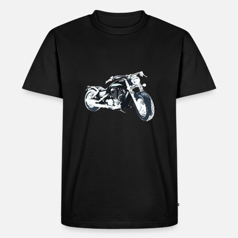 biker - Männer Premium Bio T-Shirt - Schwarz