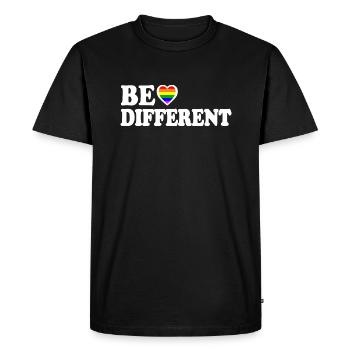 Be different - T-shirt Premium bio Homme - noir - Devant - Nico (187cm)