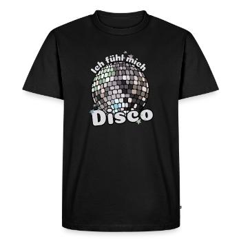 Ich fühl mich Disco! Diskothek Discokugel Spruch - Männer Premium Bio T-Shirt - Schwarz - Vorne - Nico (187cm)