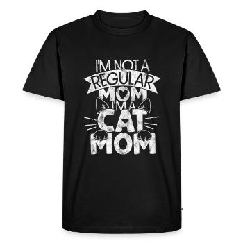 Je ne suis pas une maman ordinaire Je suis une maman chat - T-shirt Premium bio Homme - noir - Devant - Nico (187cm)
