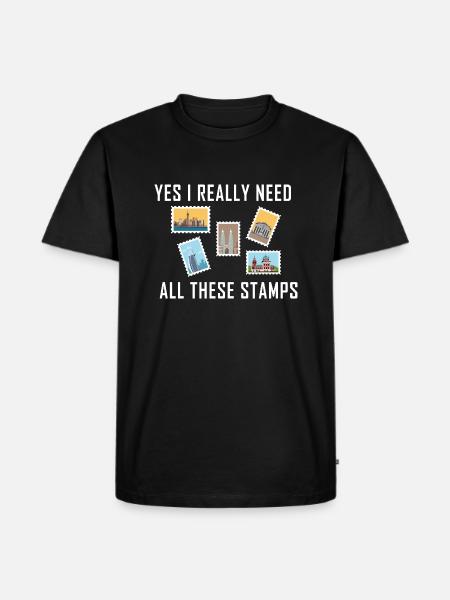 Stamp collecting - Men's Premium Organic T-Shirt - black
