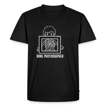 Bone photographer. Student Gift - Men's Premium Organic T-Shirt - black - Front - Nico (187cm)