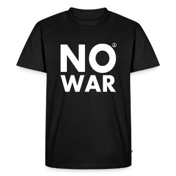 No war - Men's Premium Organic T-Shirt - black - Front - Nico (187cm)