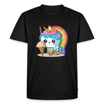 Unicorn Magic - Un monde de fantaisie - T-shirt Premium bio Homme - noir - Devant - Nico (187cm)