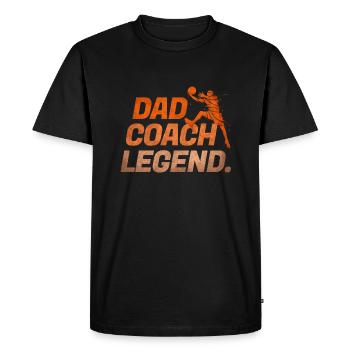 Basketball dad - Men's Premium Organic T-Shirt - black - Front - Nico (187cm)