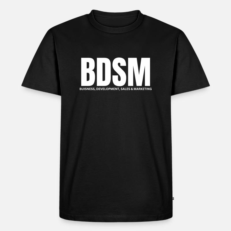 BDSM - weiß - Männer Premium Bio T-Shirt - Schwarz