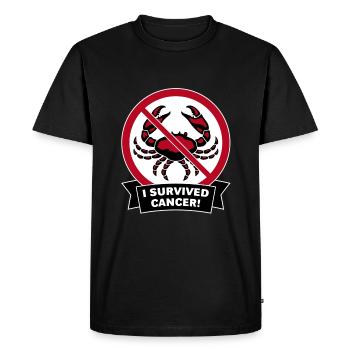 J'ai survécu à un cancer! (3C) - T-shirt Premium bio Homme - noir - Devant - Nico (187cm)