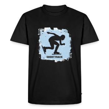 shorttrack speed skating - Men's Premium Organic T-Shirt - black - Front - Nico (187cm)