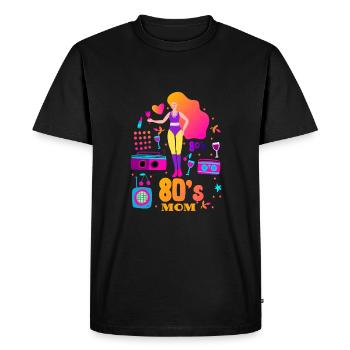 Années 80| Costume | Couleurs vives| Génération Y| Humour - T-shirt Premium bio Homme - noir - Devant - Nico (187cm)
