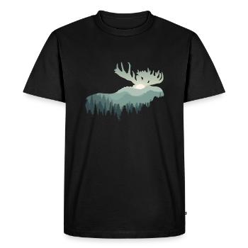 Moose - Men's Premium Organic T-Shirt - black - Front - Nico (187cm)