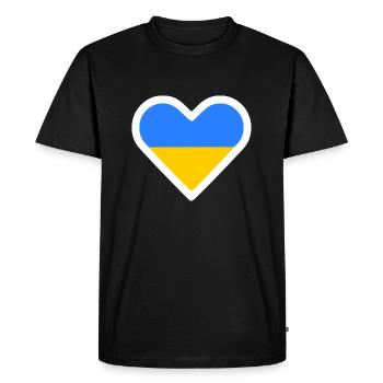 Ukraine - T-shirt Premium bio Homme - noir - Devant - Nico (187cm)