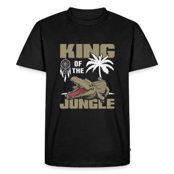 wild coconut jungle survival jungle alligator - Men's Premium Organic T-Shirt - black - Front - Nico (187cm)