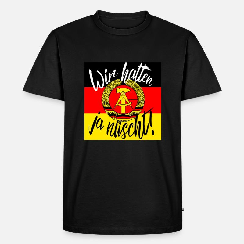 Ossi - Männer Premium Bio T-Shirt - Schwarz