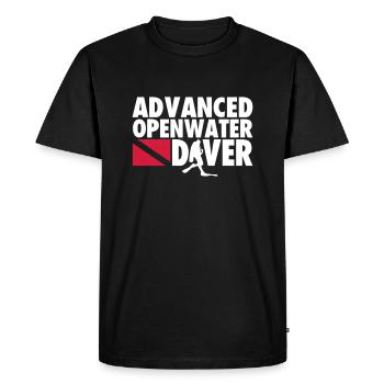plongeur avancé en eau libre - T-shirt Premium bio Homme - noir - Devant - Nico (187cm)
