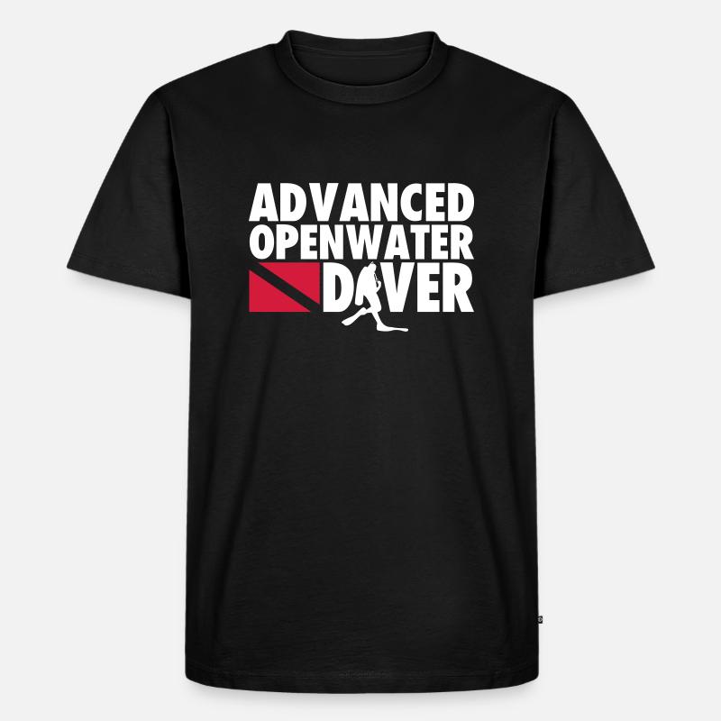 plongeur avancé en eau libre - T-shirt Premium bio Homme - noir