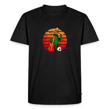 Cactus - Men's Premium Organic T-Shirt - black - Front - Nico (187cm)