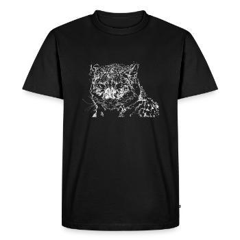 Snow leopard - Men's Premium Organic T-Shirt - black - Front - Nico (187cm)