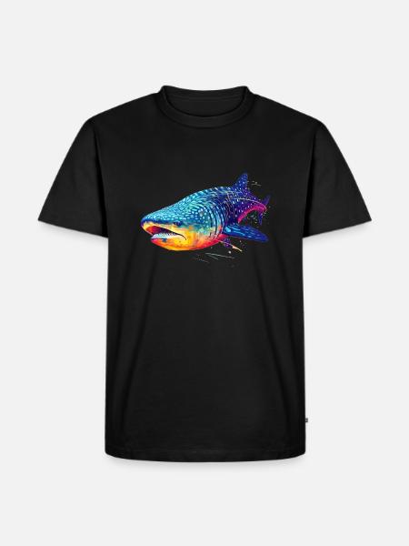 Walhai - Männer Premium Bio T-Shirt - Schwarz