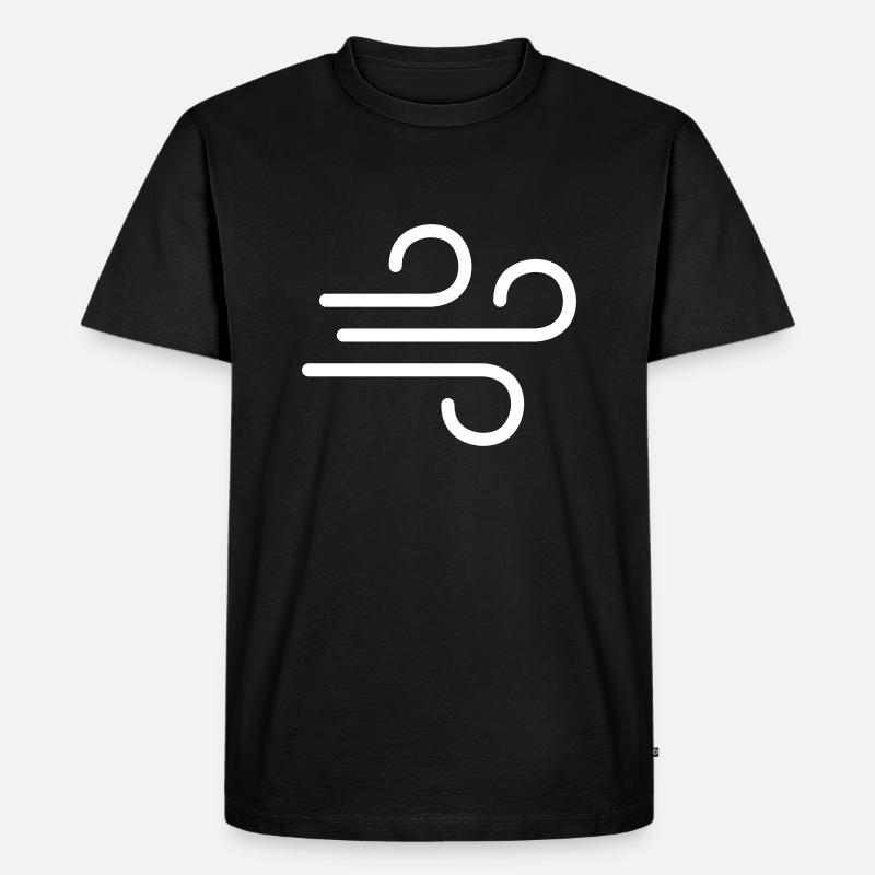 Wind - Männer Premium Bio T-Shirt - Schwarz