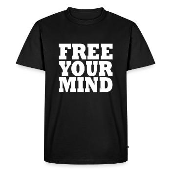 Free your mind - T-shirt Premium bio Homme - noir - Devant - Nico (187cm)