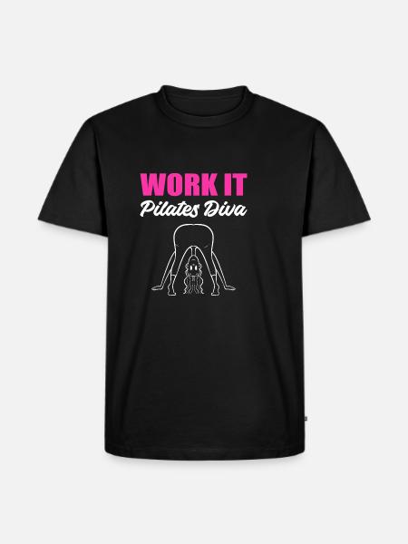 Pilates Diva. Health-loving gift - Men's Premium Organic T-Shirt - black