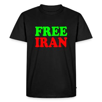 Free iran - Men's Premium Organic T-Shirt - black - Front - Nico (187cm)