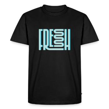 Frais / frais / hiver - T-shirt Premium bio Homme - noir - Devant - Nico (187cm)