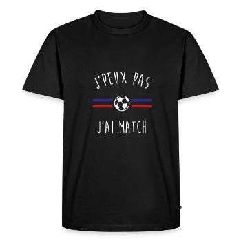 J'peux pas j'ai match - T-shirt Premium bio Homme - noir - Devant - Nico (187cm)