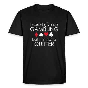 Je pourrais abandonner le jeu, mais je ne suis pas un renonçant - T-shirt Premium bio Homme - noir - Devant - Nico (187cm)