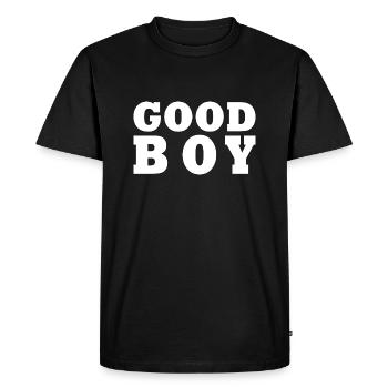 Good boy - Men's Premium Organic T-Shirt - black - Front - Nico (187cm)