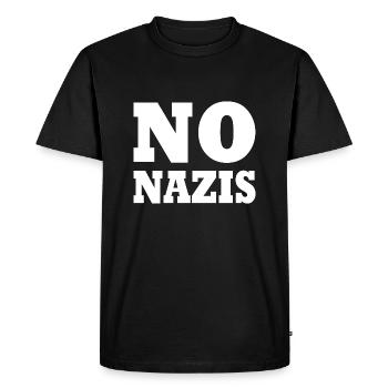 No nazis - Men's Premium Organic T-Shirt - black - Front - Nico (187cm)