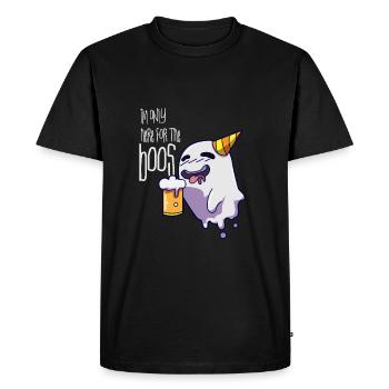 Halloween Boo Gift - Men's Premium Organic T-Shirt - black - Front - Nico (187cm)
