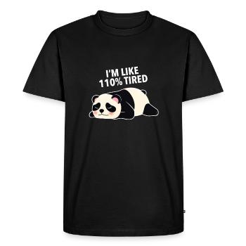 I'm Like 110% Tired - Cute Panda - T-shirt Premium bio Homme - noir - Devant - Nico (187cm)