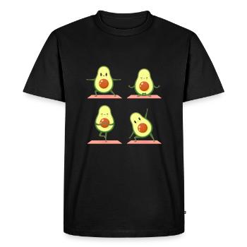 Avocado Yoga - T-shirt Premium bio Homme - noir - Devant - Nico (187cm)