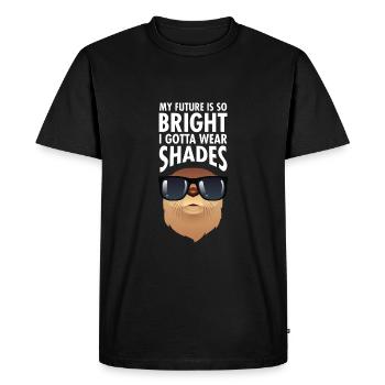 My Future Is So Bright - Cool Otter Design - Men's Premium Organic T-Shirt - black - Front - Nico (187cm)