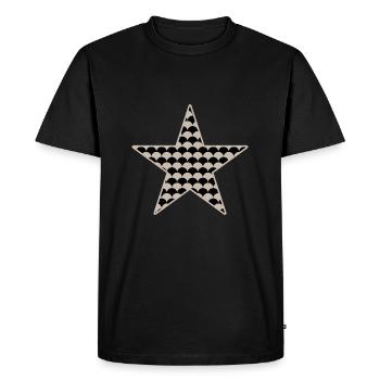 T-Shirt Star - Design Art Déco - T-shirt Premium bio Homme - noir - Devant - Nico (187cm)