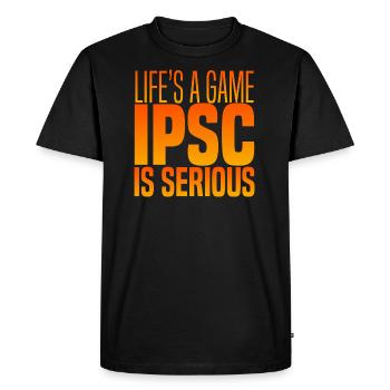 IPSC EST SÉRIEUX - T-shirt Premium bio Homme - noir - Devant - Nico (187cm)