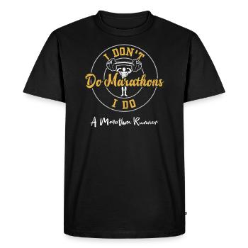 I Don't Do Marathons I Do A Mara... - Men's Premium Organic T-Shirt - black - Front - Nico (187cm)