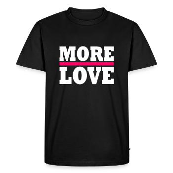 More love - T-shirt Premium bio Homme - noir - Devant - Nico (187cm)