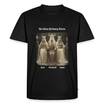 The Three Norns / Women of Fate - Men's Premium Organic T-Shirt - black - Front - Nico (187cm)