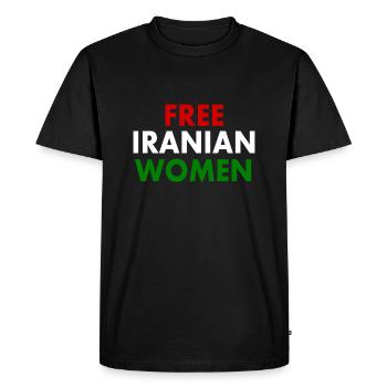 Free iranian women - T-shirt Premium bio Homme - noir - Devant - Nico (187cm)